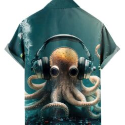 Vintage Nautical Octopus Listen Music Hawaiian Shirt 1 Vintage Nautical Octopus Listen Music Hawaiian Shirt