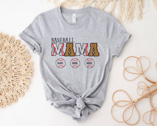 Custom Name Baseball Mama Shirt