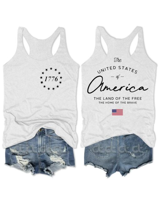 1776 The United States America The Land Of The Free The Home Of The Brave Tank Top 1 1776 The United States America The Land Of The Free The Home Of The Brave Tank Top