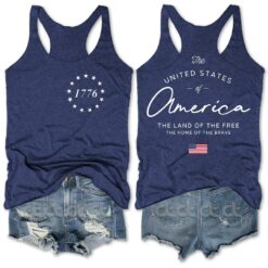 1776 The United States America The Land Of The Free The Home Of The Brave Tank Top 2 1776 The United States America The Land Of The Free The Home Of The Brave Tank Top