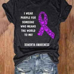 8af971b1b2c383ffd126750299b2a770065bcc4e0e33f22ed928c1586467ddc6 900 I Wear Purple For Someone Dementia Awareness Shirt