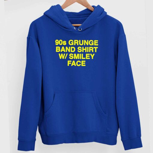 90s Grunge Band Shirt W Smiley Face Shirt 2 royal 90s Grunge Band Shirt W Smiley Face Hoodie