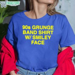90s Grunge Band Shirt W Smiley Face Shirt 6 royal 90s Grunge Band Shirt W Smiley Face Shirt
