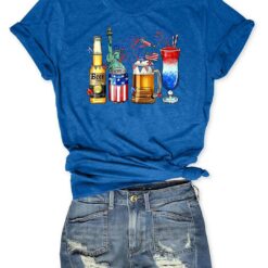 Happy 4th Of July Wine Glasses Shirt 2 Happy 4th Of July Wine Glasses Shirt