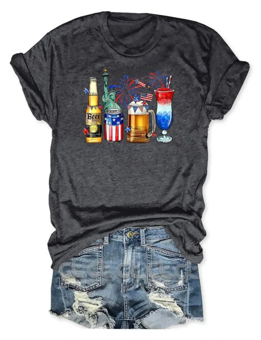 Happy 4th Of July Wine Glasses Shirt 3 Happy 4th Of July Wine Glasses Shirt