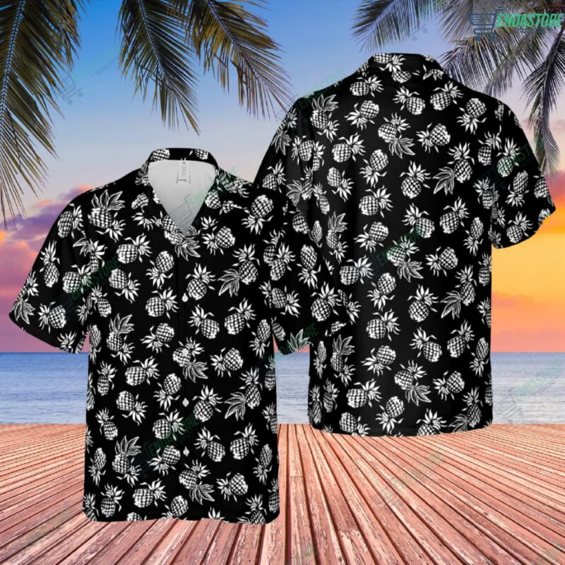 White Pineapples All Over Hawaiian Aloha Shirt - Endastore.com