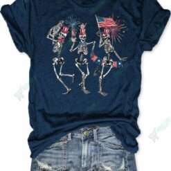 4th Of July Dancing Skeleton American Flag Shirt 6 4th Of July Dancing Skeleton American Flag Shirt