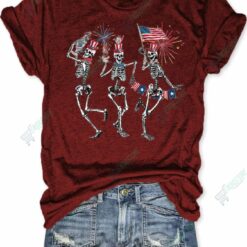 4th Of July Dancing Skeleton American Flag Shirt 7 4th Of July Dancing Skeleton American Flag Shirt