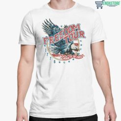 4th Of July Freedom Tour Born To Be Free Vintage T Shirt 5 white 4th Of July Freedom Tour Born To Be Free Vintage T-Shirt