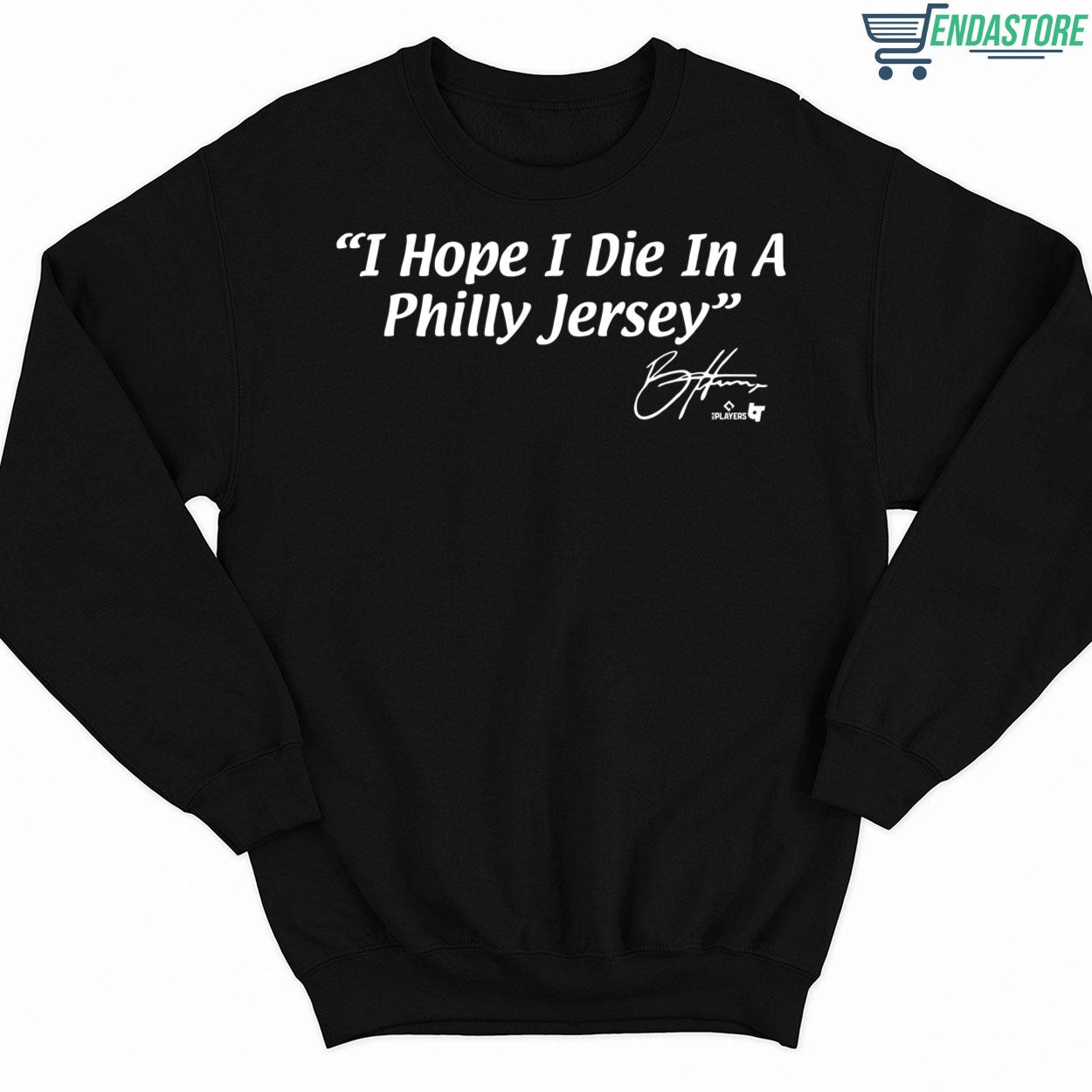  Bryce Harper - I Hope I Die in a Philly Jersey T-Shirt :  Clothing, Shoes & Jewelry