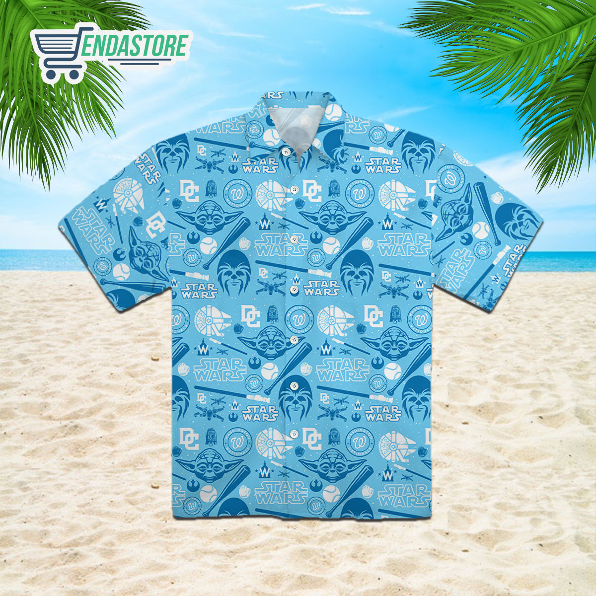 2023 Giveaway Washington Nationals Star Wars Light Side Hawaiian Shirt