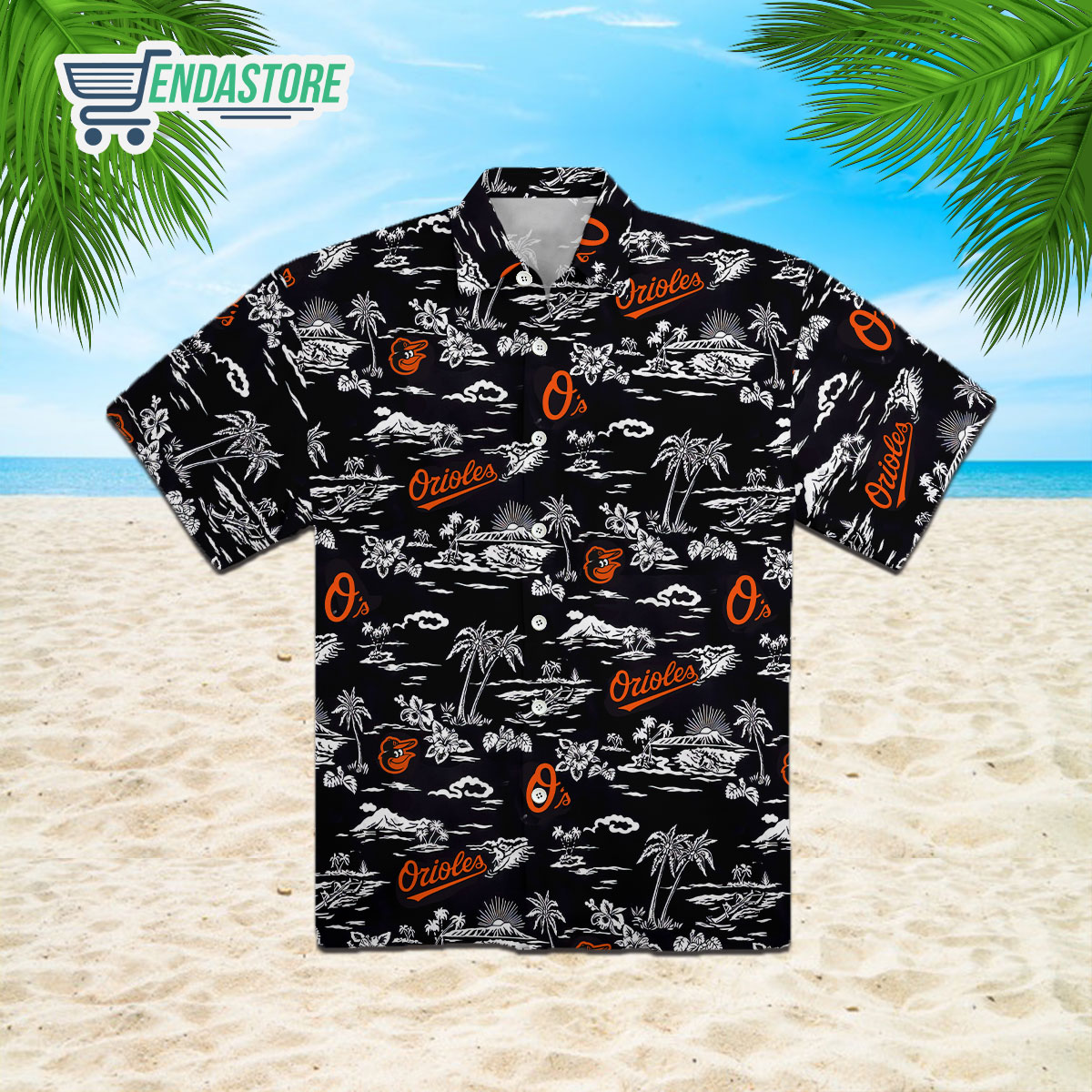 Baltimore Orioles Palm Tree Hawaiian Shirt - Endastore.com