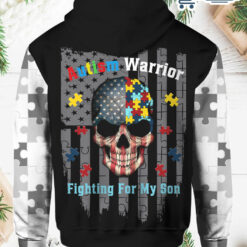 Burgerprint endas Lele Autism warrior fighting for my son 3d hoodie 2 Autism Warrior Fighting For My Son 3D Hoodie