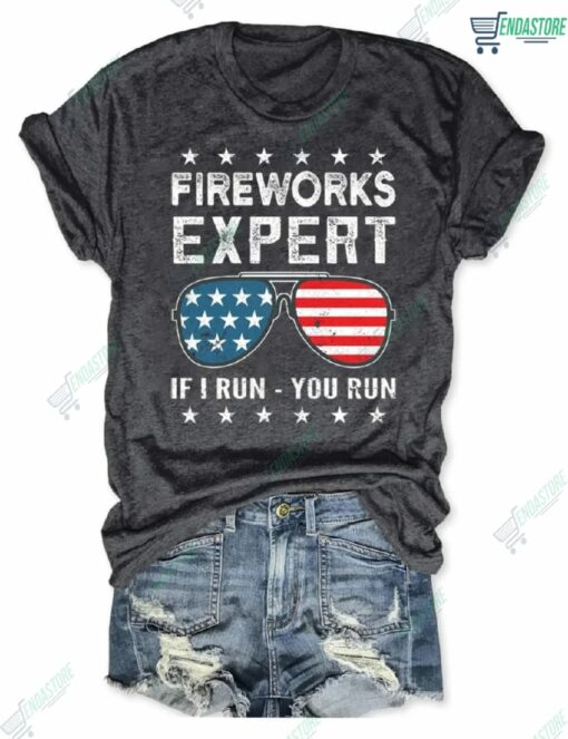 Fireworks Expert If I Run You Run American Flag Sunglasses Shirt 3 Fireworks Expert If I Run You Run American Flag Sunglasses Shirt