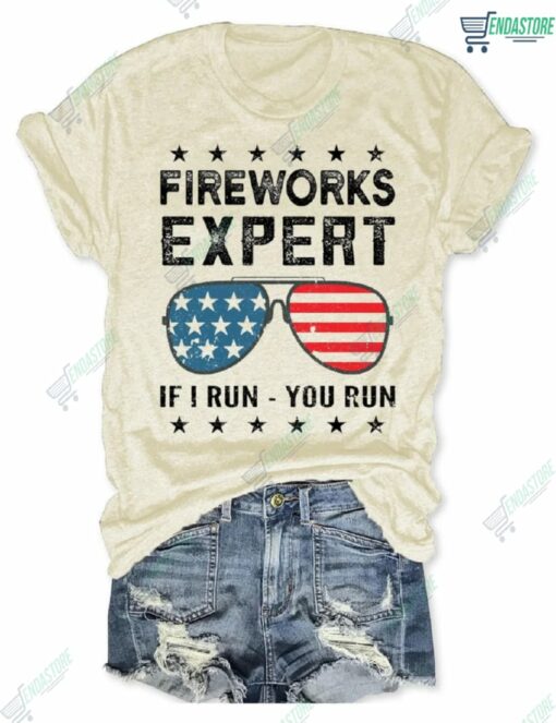 Fireworks Expert If I Run You Run American Flag Sunglasses Shirt 5 Fireworks Expert If I Run You Run American Flag Sunglasses Shirt