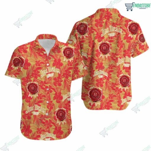 Jim Beam Tropical Flower Hawaiian Shirt 1 Jim Beam Tropical Flower Hawaiian Shirt