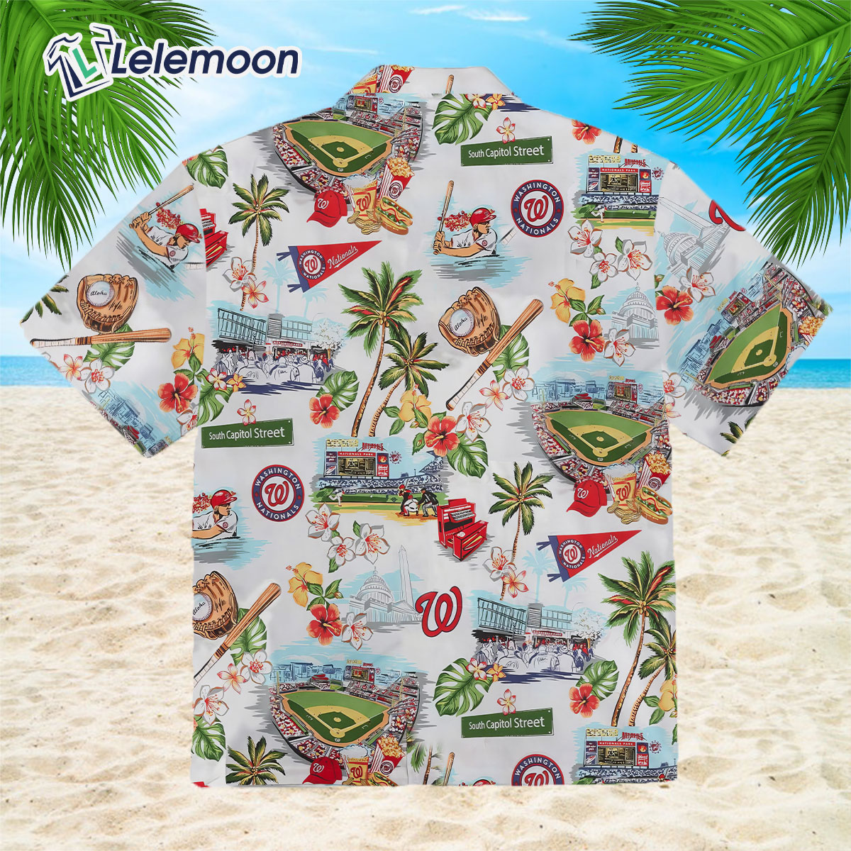 Endastore Washington National's Fit scenic Hawaiian Shirt