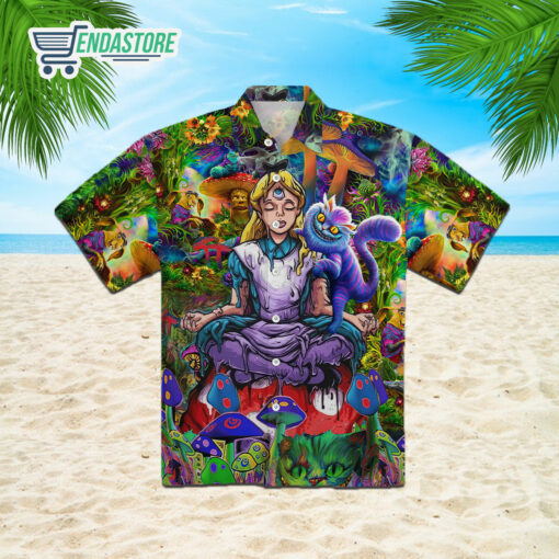 Burgerprint Endas lele Alice In Wonderland Hawaiian Shirt 1 Alice in Wonderland Hawaiian Print Shirt