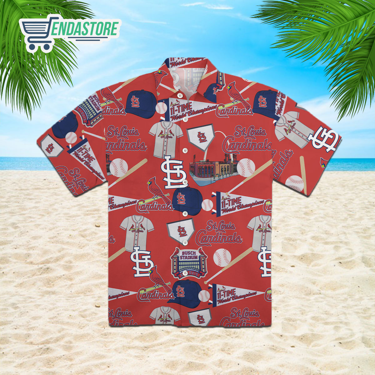 St. Louis Cardinals Giveaway Summer Hawaiian Shirt 