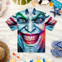 Burgerprint Endas lele Joker Face 3D Hawaiian Shirt 7 Joker Face Halloween 3D Hawaiian Shirt
