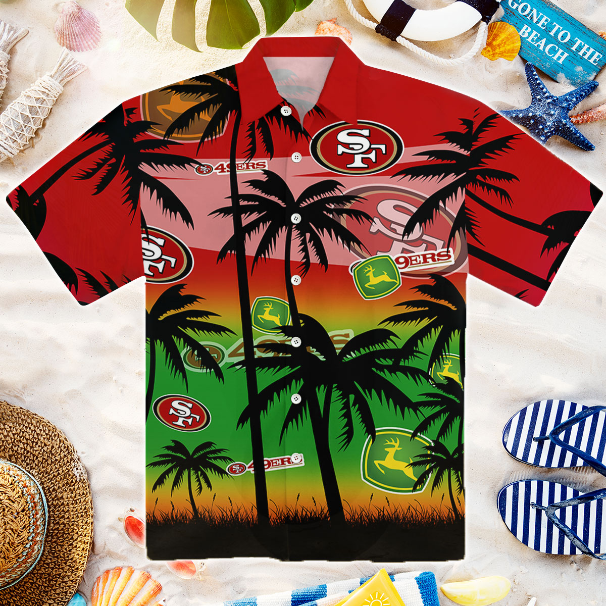 Endastore San Francisco 49ers John Deere Hawaiian Shirt