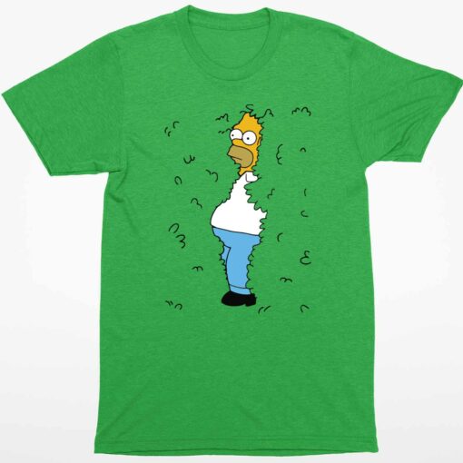 Lele Homer Simpson Backs Into the Bushes shirt 1 green Homer Simpson Bush Meme Hoodie