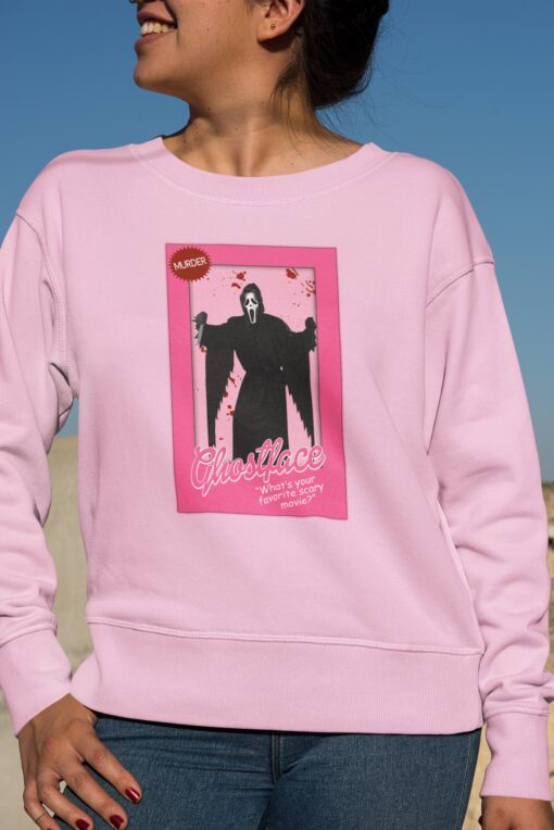 Whats Your Favorite Scary Movie Barbie Ghostface Shirt What's Your Favorite Scary Movie Barbie Ghostface Hoodie