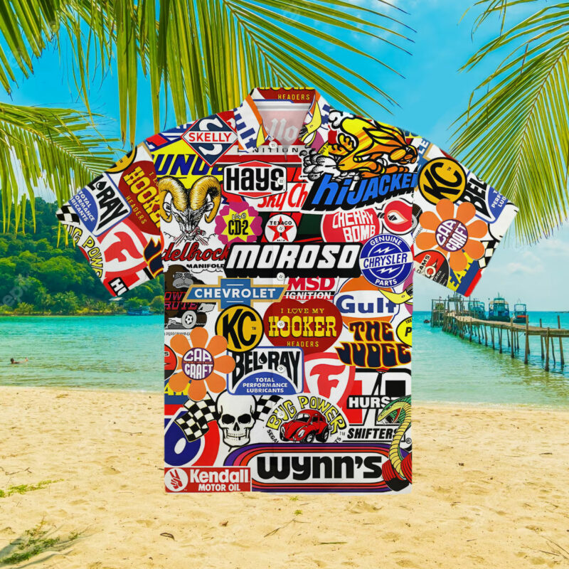 Racing Car Labeling 3D Hawaiian Shirt - Endastore.com