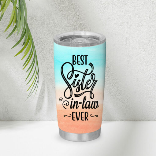 lele Gift For Sister In Law Thanks For Always Being There Sharing Your Love Tumbler 20oz MK3 Gift For Sisterinlaw Thanks For Always Being There & Sharing Your Love Tumbler