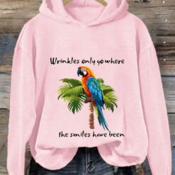 1 Wrinkles Only Go Where Smiles Have Been Print Casual Hoodie 3 Wrinkles Only Go Where Smiles Have Been Print Casual Hoodie