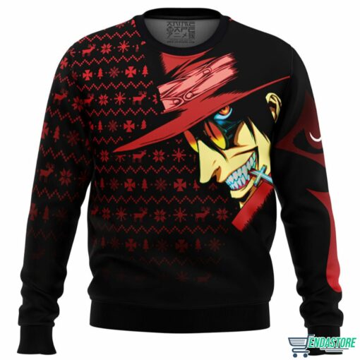 Dark Fanstasy Alucard Hellsing Ugly Christmas Sweater 1 Dark Fanstasy Alucard Hellsing Ugly Christmas Sweater