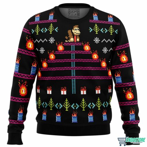 Donkey Kong Ugly Christmas Sweater 1 Donkey Kong Ugly Christmas Sweater