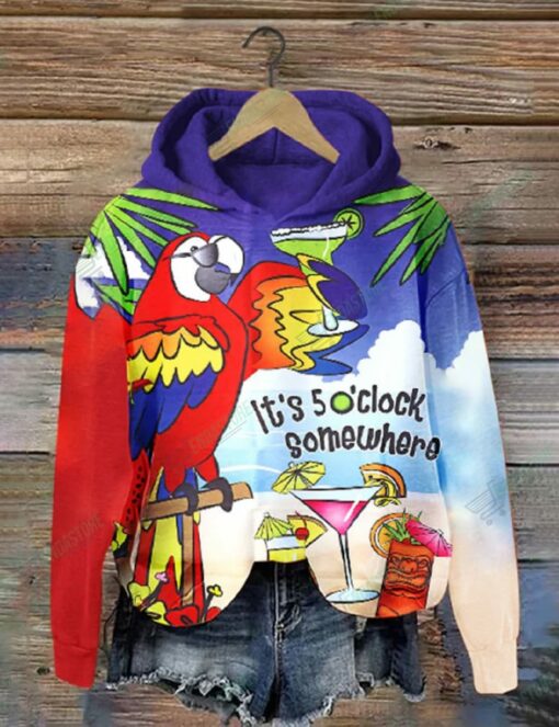 Jimmy Margaritaville Its 5 Oclock Somewhere Funny Hoodie Jimmy Margaritaville It's 5 O'clock Somewhere Funny Hoodie