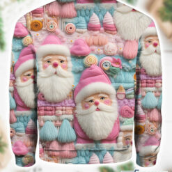 BUGGERPRINT up het Women s Christmas Pink Santa Print Sweater 2 Women's Christmas Pink Santa Print Hoodie