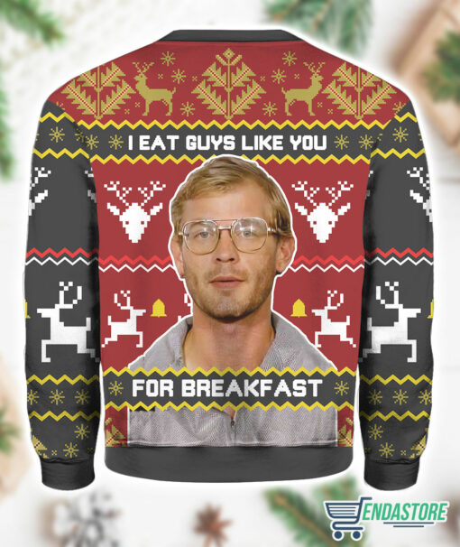 Burgerprint Endas Jeffrey Dahmer I Eat Guys Like You For Breakfast Christmas Sweater 2 Jeffrey Dahmer I Eat Guys Like You For Breakfast Christmas Sweater