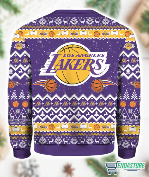 Burgerprint Endas Los Angeles Lakers Ugly Christmas Sweater 2 Los Angeles Lakers Ugly Christmas Sweater