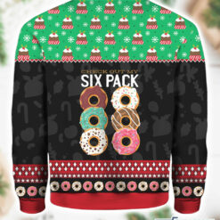 Burgerprint Endas lele Donut Six Pack Ugly Christmas sweater 2 Donut Six Pack Ugly Christmas sweater