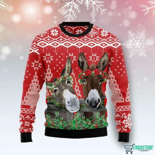 Donkey Buddies Christmas unisex womens mens ugly christmas sweater gifts 1 Donkey Buddies Christmas Unisex Womens & Mens Ugly Christmas Sweater Gifts