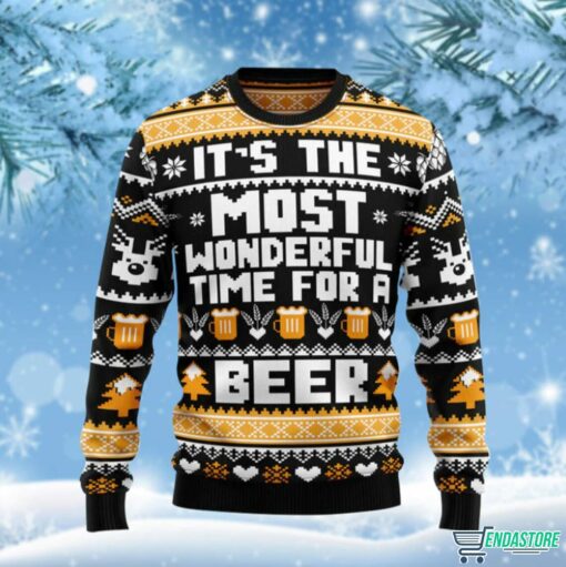 Its The Most Wonderful Time For Beer Funny Ugly Christmas Sweater 1 It's The Most Wonderful Time For Beer Funny Ugly Christmas Sweater