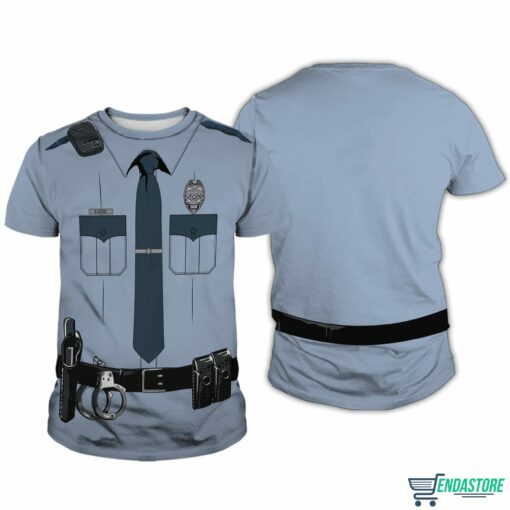 Police Costume Full Over Print 3D Hoodie Shirt 1 Police Costume Full Over Print 3D Hoodie & Shirt