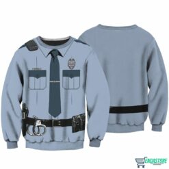Police Costume Full Over Print 3D Hoodie Shirt 2 Police Costume Full Over Print 3D Hoodie & Shirt