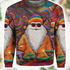 lele endas Vintage Colorful Santa Sweater 1 Vintage Colorful Santa Hoodie