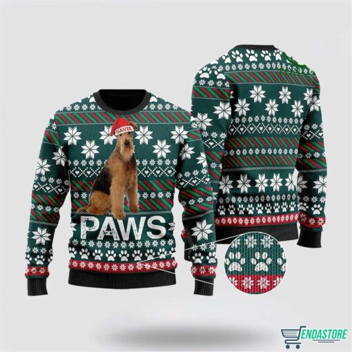 Airedale Terrier Santa Printed Christmas Ugly Sweater Airedale Terrier Santa Printed Christmas Ugly Sweater