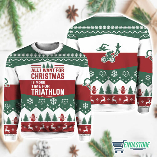 Burgerprint Endas All I Want For Christmas Is Triathlon Christmas Ugly Sweater 3 All I Want For Christmas Is Triathlon Christmas Ugly Sweater
