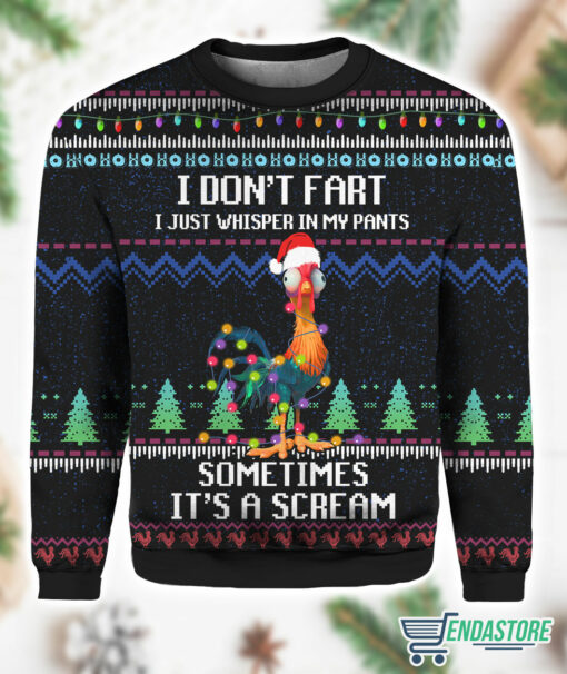 Burgerprint Endas It‘s Scream Chicken Ugly Christmas Sweater 1 It‘s Scream Chicken Ugly Christmas Sweater