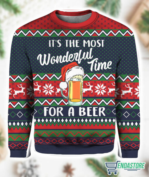 Burgerprint ko up Got Invited To The Xmas Party By Mistake Who Knew Sweater 1 It's The Most Wonderful Time For Beer Christmas Sweater