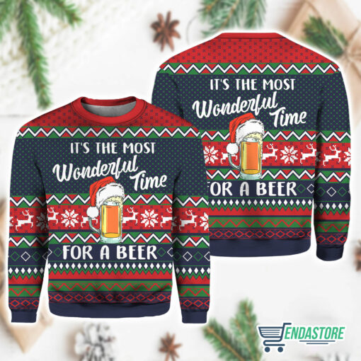 Burgerprint ko up Got Invited To The Xmas Party By Mistake Who Knew Sweater 3 It's The Most Wonderful Time For Beer Christmas Sweater