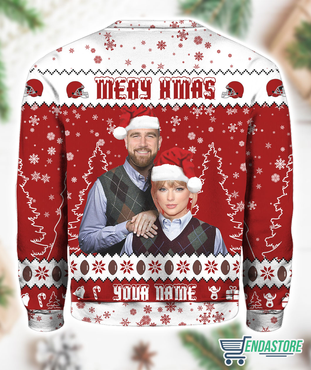 Swift Kelce Ugly Christmas Sweater - Endastore.com
