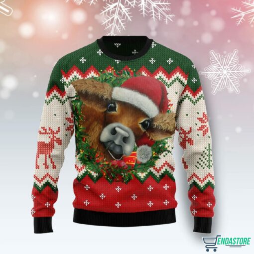Cow Xmas Ugly Christmas Sweater 1 Xmas Cow Ugly Christmas Sweater
