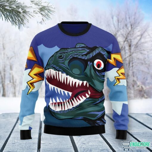 Dinosaur Face Ugly Christmas Sweater Dinosaur Face Ugly Christmas Sweater